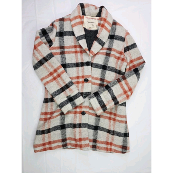 Cartonnier Jackets & Blazers - Cartonnier Hetty Coat Plaid Wool Anthropologie Women's Size Small